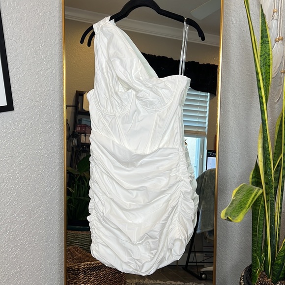 House of CB ‘Clementine’ White Cut Out Corset Mini Dress NWOT - Picture 9 of 12